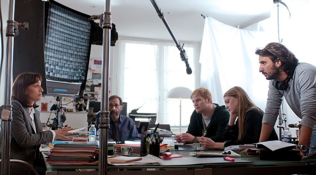 Kristin Scott Thomas et Gilles Paquet-Brenner sur le tournage du film "Elle s'appelait Sarah" Hugo production - UGC (2010) - photo©julien Bonet