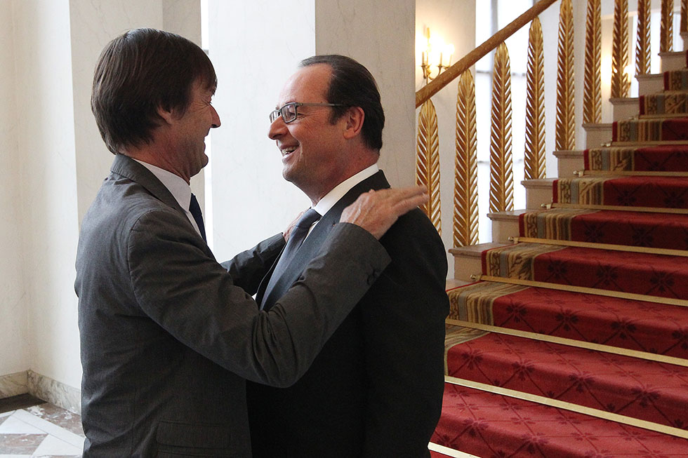 François Hollande et Nicolas Hulot - 10/12/2015 - photo©présidence de la République/Julien Bonet