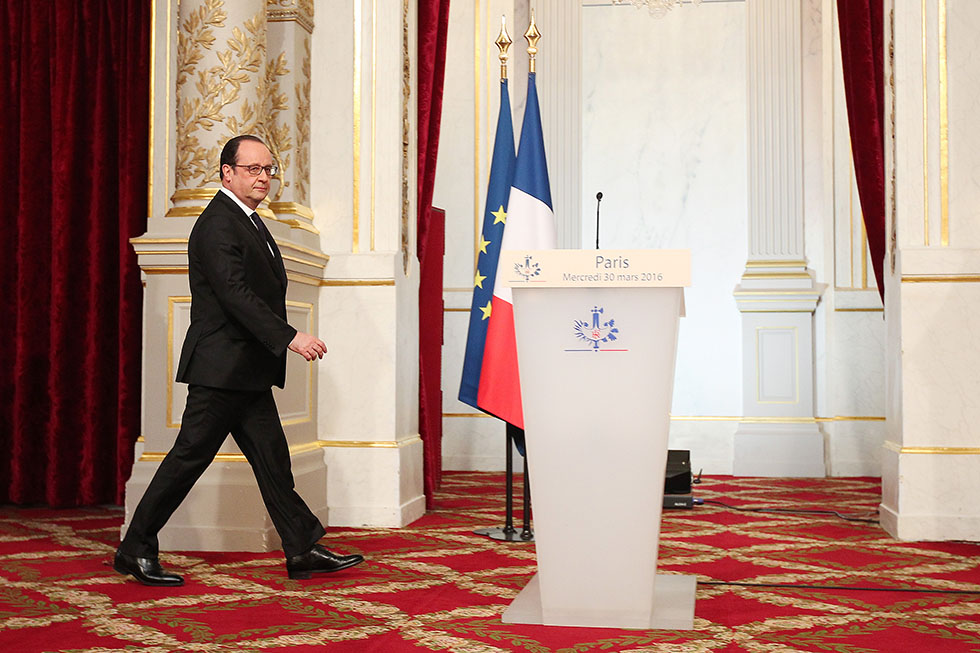 Déclaration du président de la République au sujet de la Révision Constitutionnelle - 30/03/2016 - photo©présidence de la République/Julien Bonet