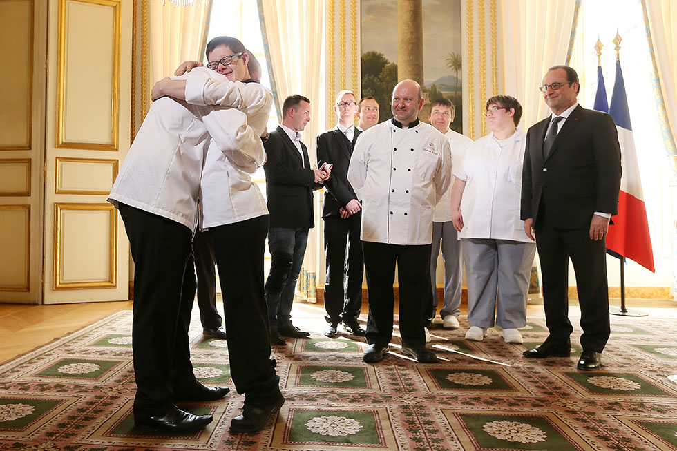 Réception des lauréats du concours de l'assiette Gourm'hand - 04/03/2015 - photo©présidence de la République/julien Bonet