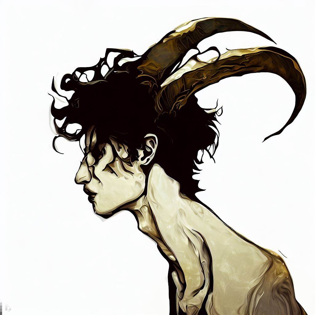 Capricorn - Egon Schiele style