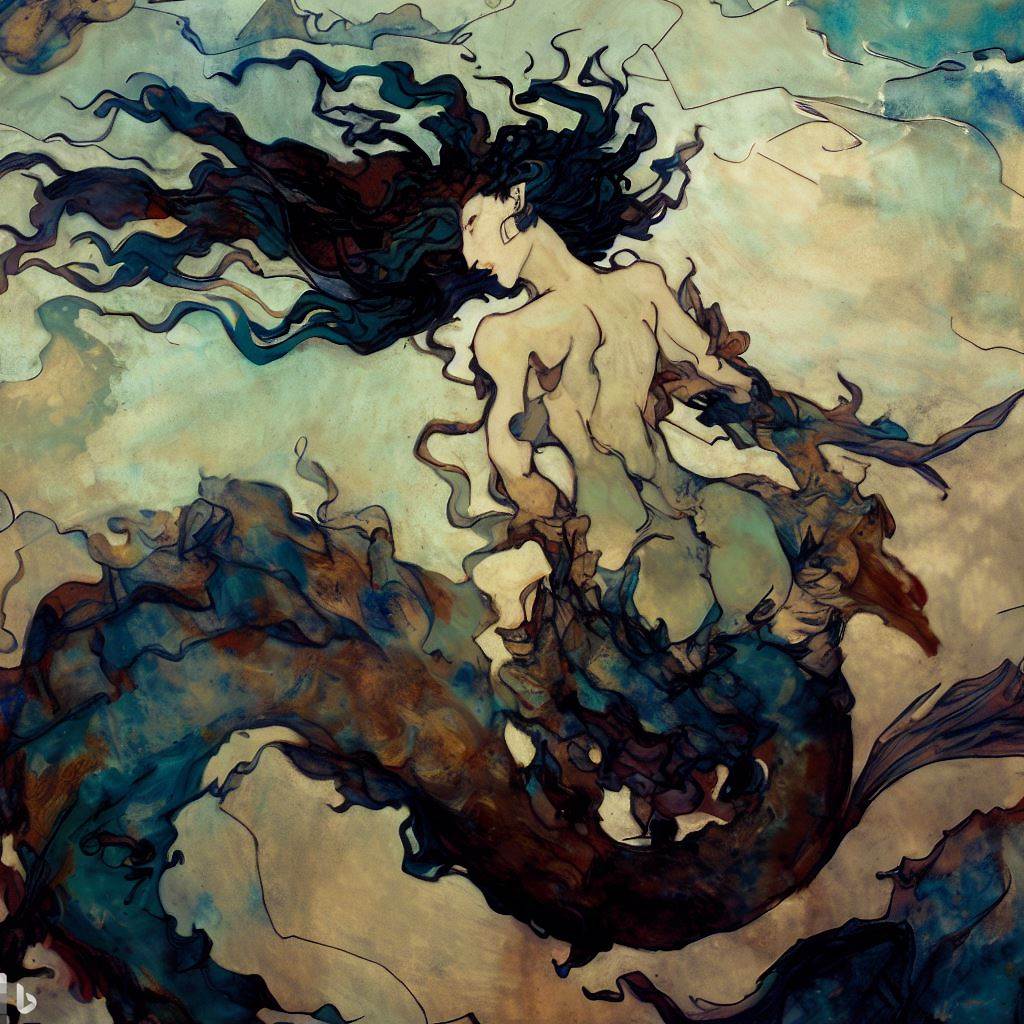 Aquarius - Egon Schiele style