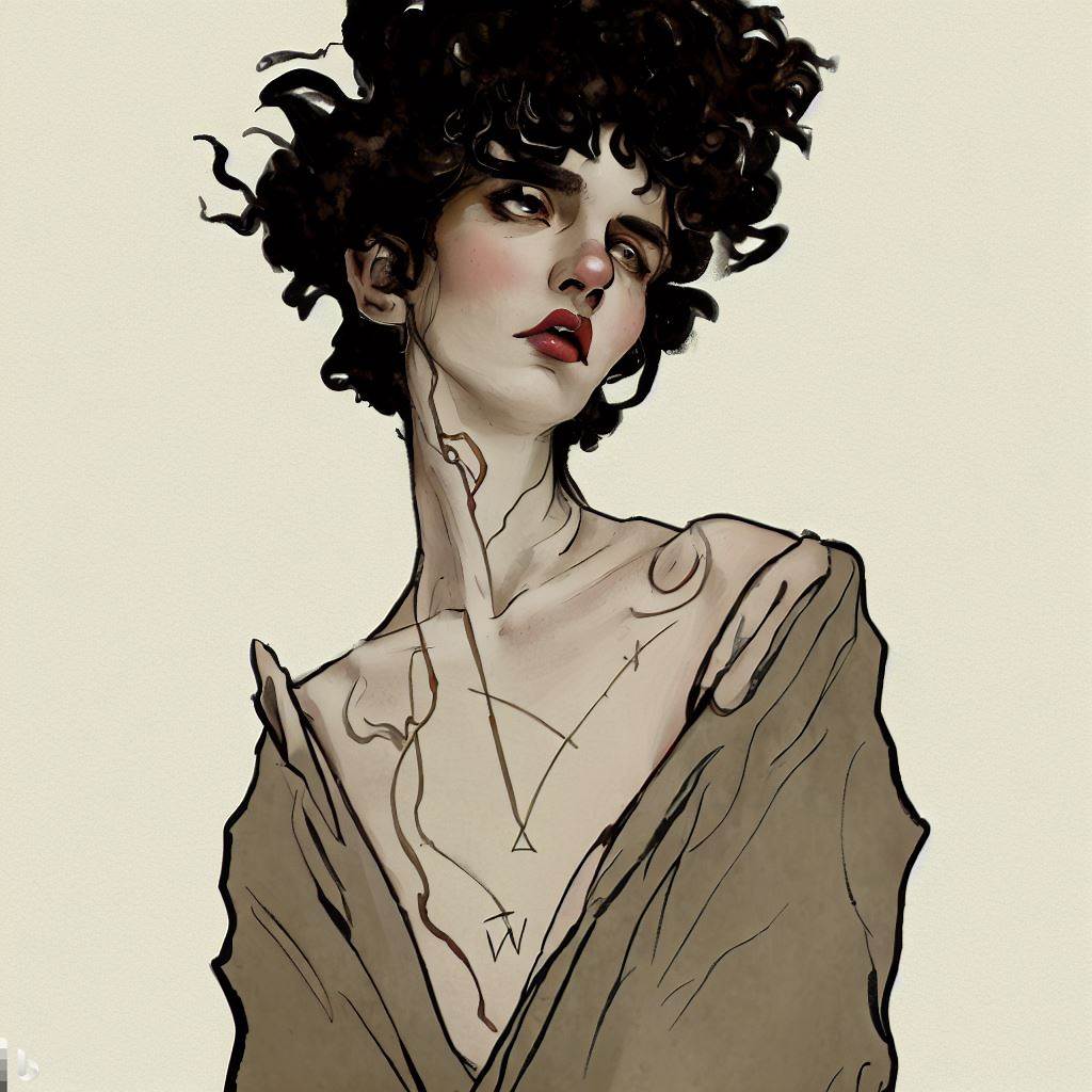 Virgo - Egon Schiele style