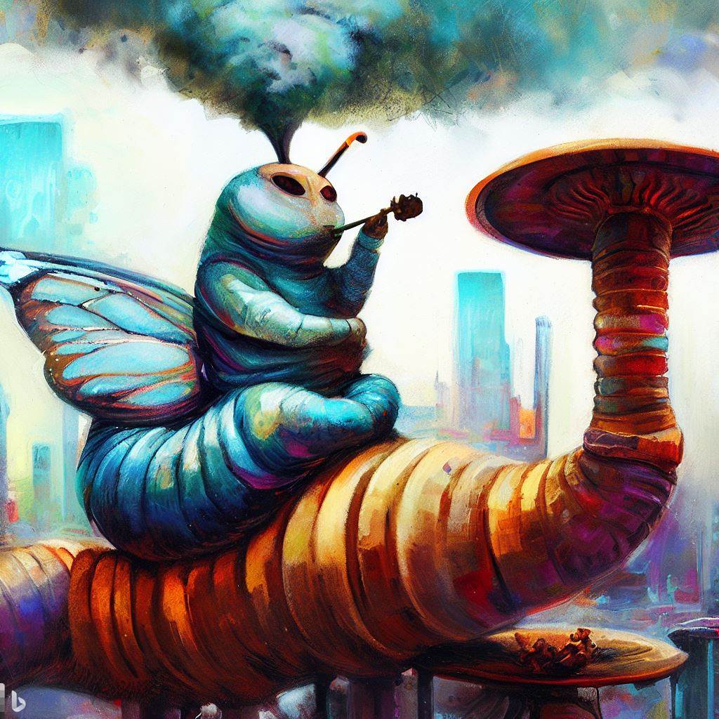 The Caterpillar / Wonderland - Enki Bilal style