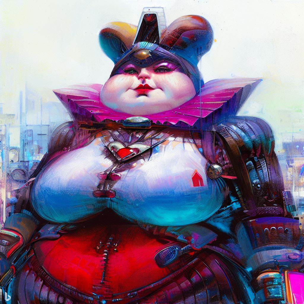 The Queen of Hearts / Wonderland - Enki Bilal style