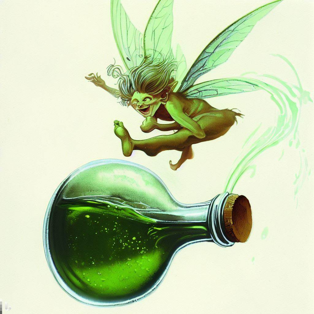 the Fairy in a bottle / Ralph Bakshi style