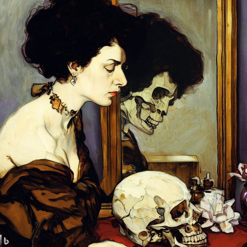 Vanitas Egon Schiele style