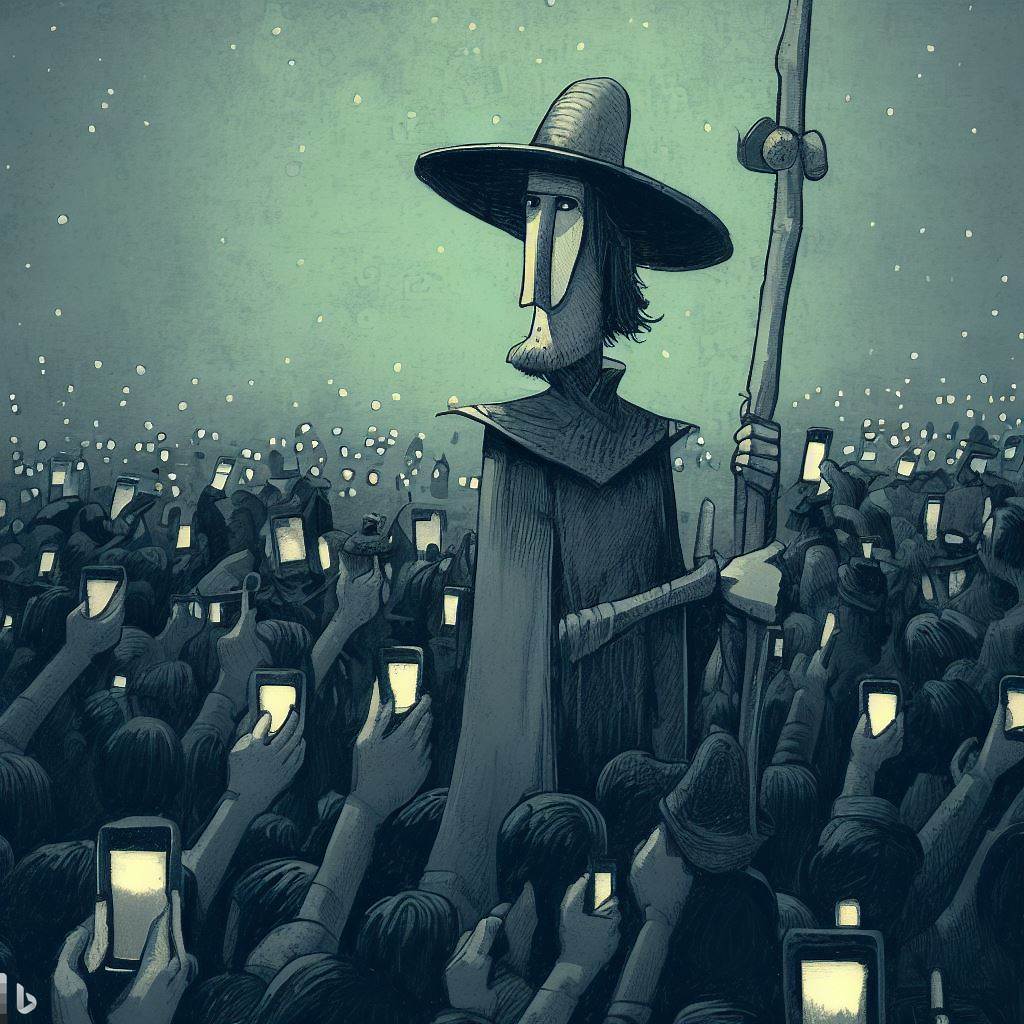 Don Quichotte cherchant l'inaccessible étoile